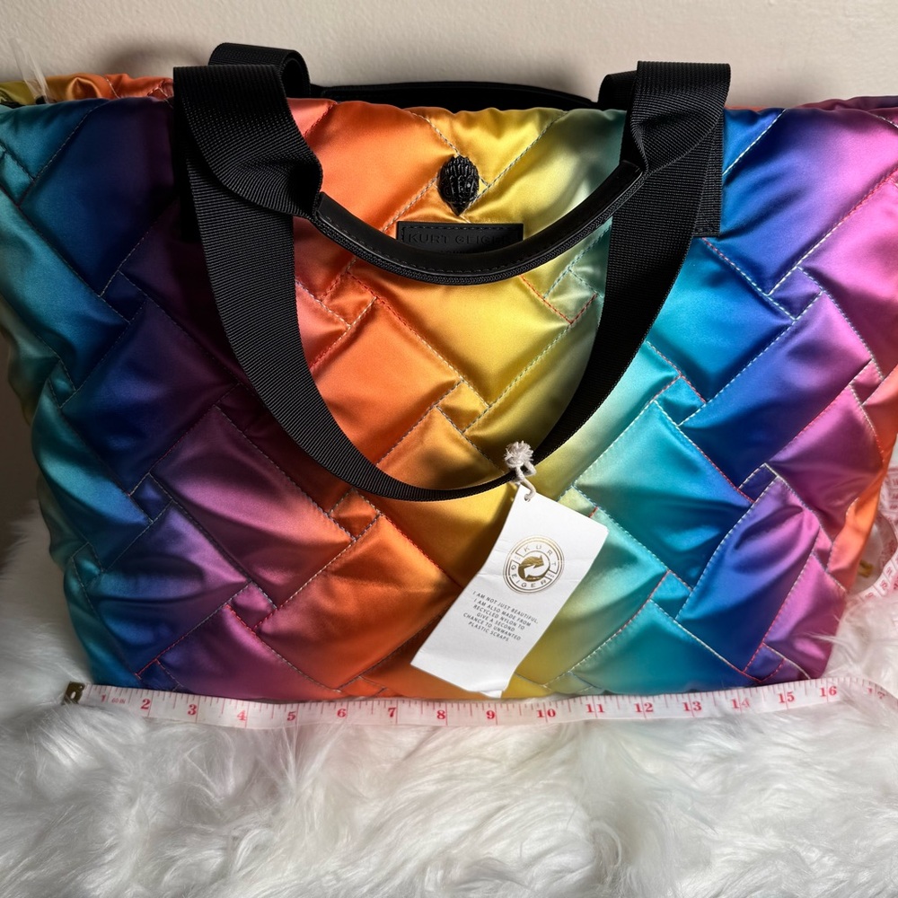Kurt Geiger Colorful Quilted Women's Tote Bag LARGE NWT Gorgeous ❤️
